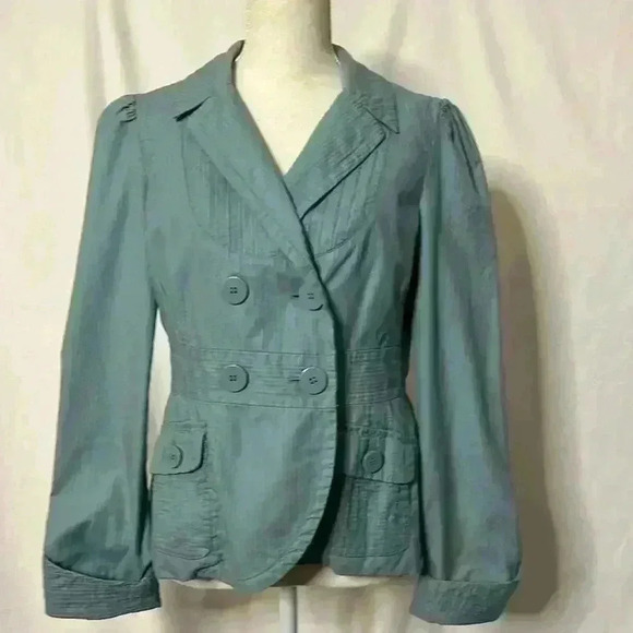 Vintage Marc Jacobs Turquoise Blazer Jacket Size 10 - Picture 1 of 6